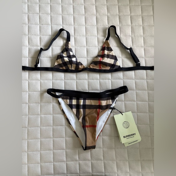 Burberry Other - Burberry Loing Check - Archive Beige and Red Check Bikini